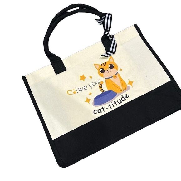 Cat-titude Tote bag 17x12 - Picture 2 of 5